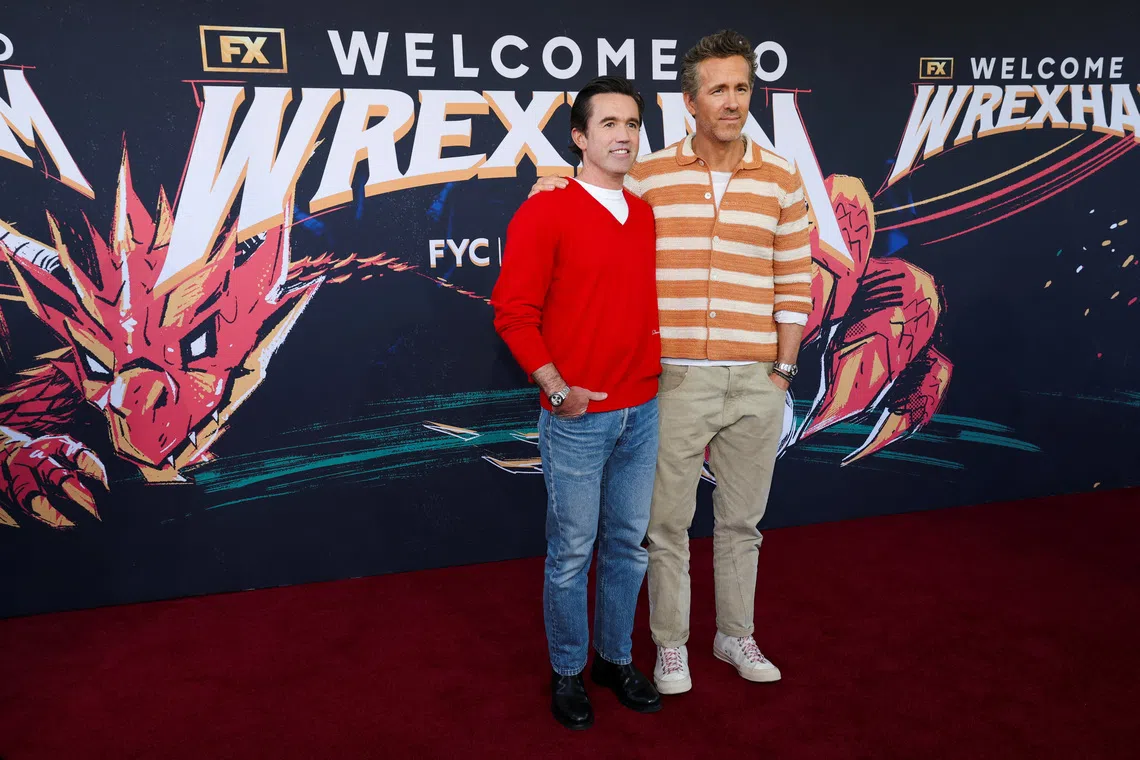 Executive Producer and Wrexham AFC co-Chairman and co-Owner Rob McElhenney (\"Rob Mac\") and Executive Producer and Wrexham AFC co-Chairman and co-Owner Ryan Reynolds attend a For Your Consideration (FYC) event for the television series 'Welcome to Wrexham' - Season 5 in Los Angeles, California, U.S., April 28, 2026. REUTERS/Mario Anzuoni