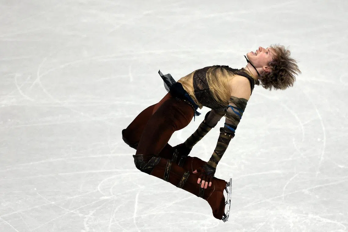 Milano Cortina 2026 Olympics - Figure Skating - Men Single Skating - Short Program - Milano Ice Skating Arena, Milan, Italy - February 10, 2026. Ilia Malinin of United States performs during the Short Program REUTERS/Yara Nardi