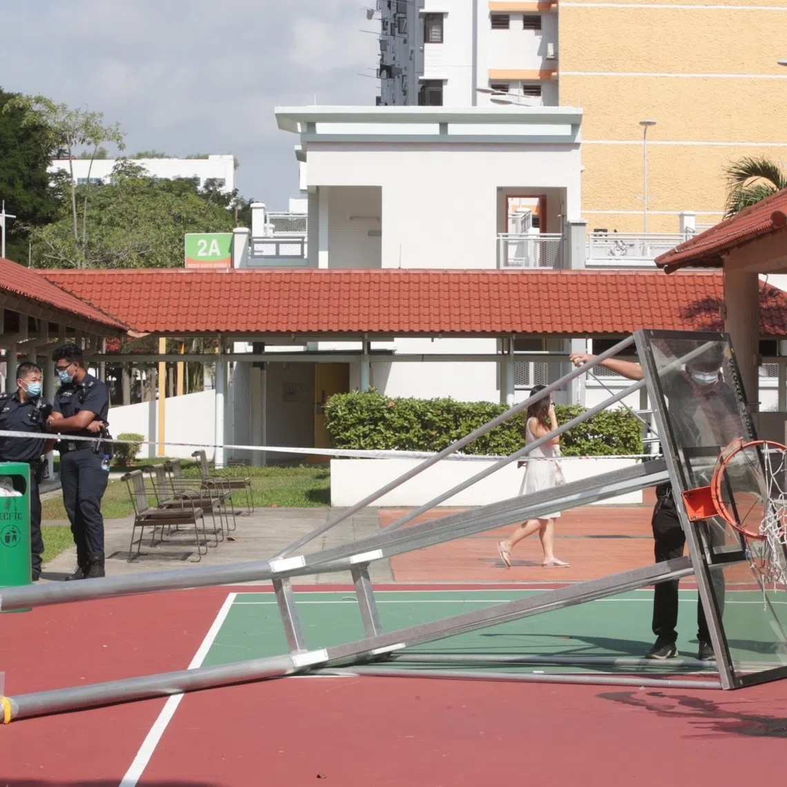 Mohd Ridwan, who was 17, had been playing basketball with his friends on a public court near Block 18 Bedok South Road on July 26, 2021, when the structure collapsed on him.