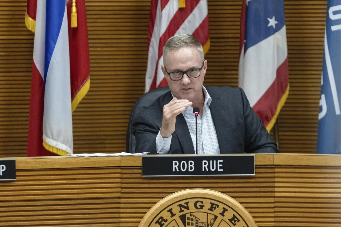 Springfield mayor Rob Rue has tried to maintain calm in the wake of falsehoods by former President Donald Trump, the Republican presidential nominee, about his constituents. 