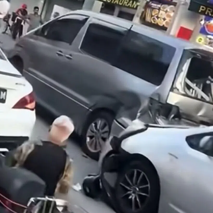 The police said the accident involved five cars and two motorcycles.