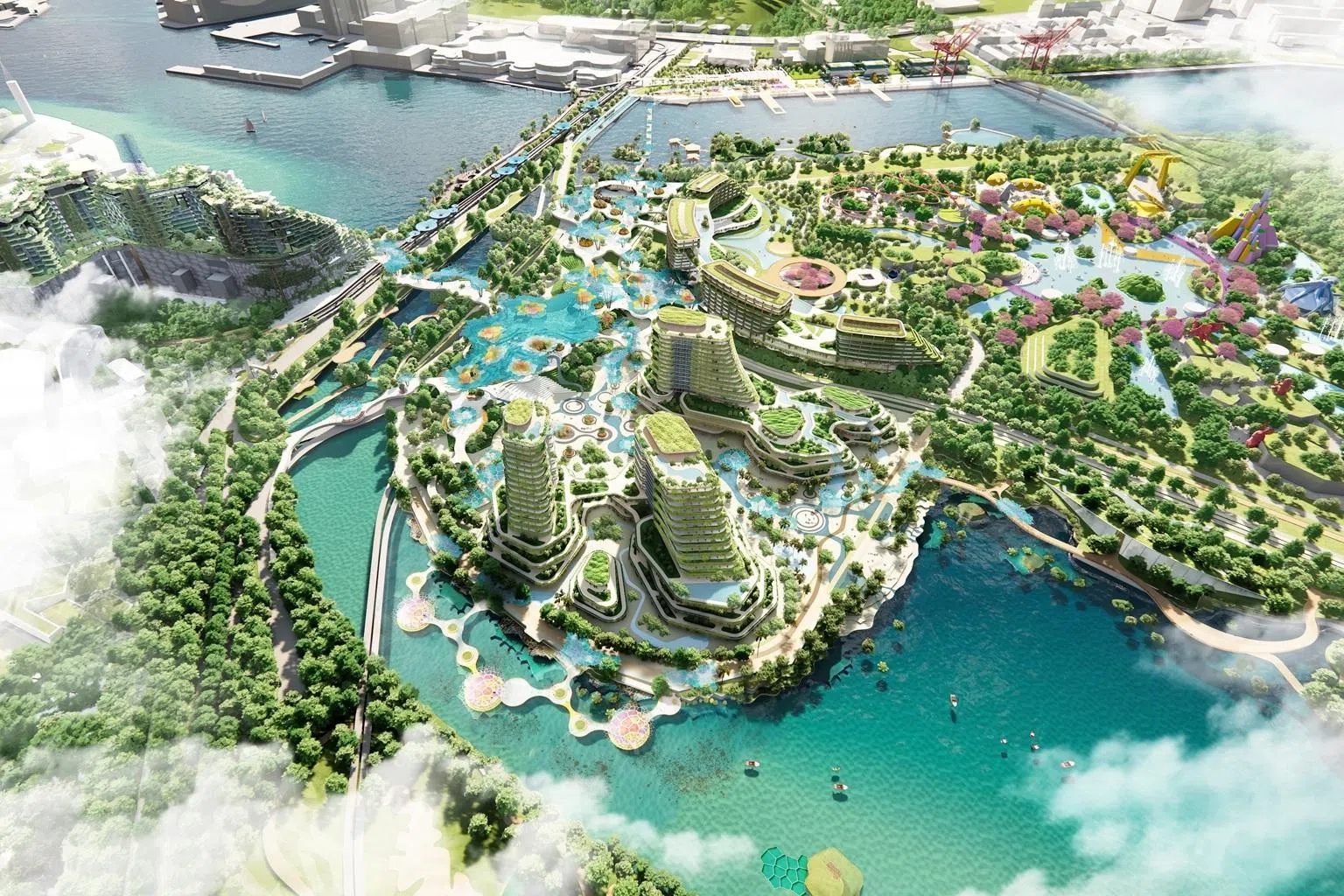 greater sentosa master plan artists impression