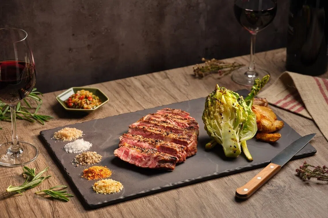 Cook & Brew: Perfectly cooked ribeye steak with accompaniments