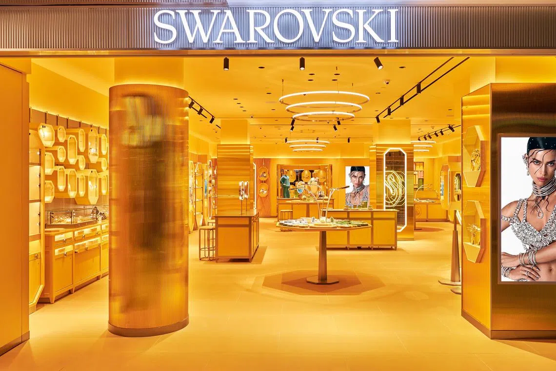 Swarovski's stunning all-yellow Wonderlux store carries a range of apparel and even homeware alongside jewellery.