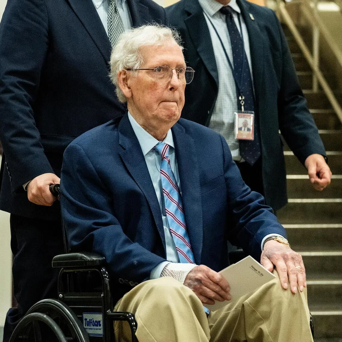 US Senator Mitch McConnell at the US Capitol in Washington on May 19. McConnell has been out of public view since mid-June, when he ​suffered a fall.