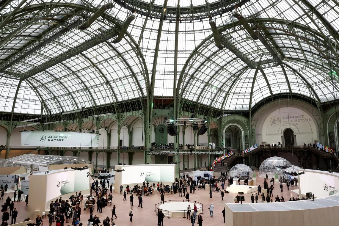 View of the nave of the Grand Palais as participants attend the Artificial Intelligence (AI) Action Summit in Paris, France, February 10, 2025. REUTERS/Benoit Tessier
