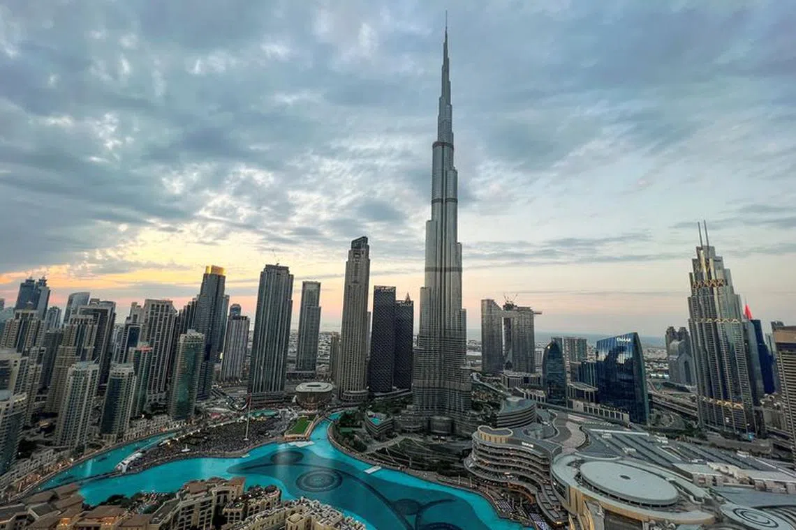 FILE PHOTO: A general view of Dubai Downtown showing world's tallest building Burj Al Khalifa, in Dubai United Arab Emirates, December 31, 2022. REUTERS/Abdelhadi Ramahi/File Photo
