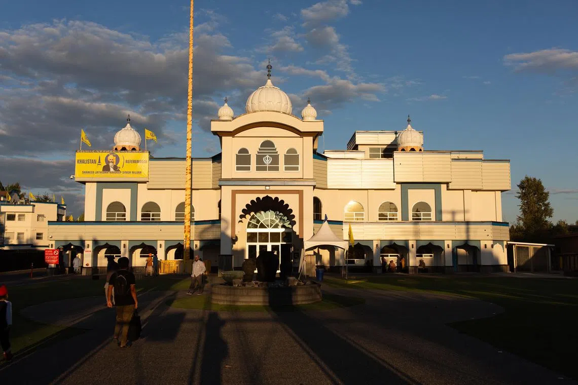 The Guru Nanak Gudwara temple near Vancouver, which was built in its current location in the late 1970s.