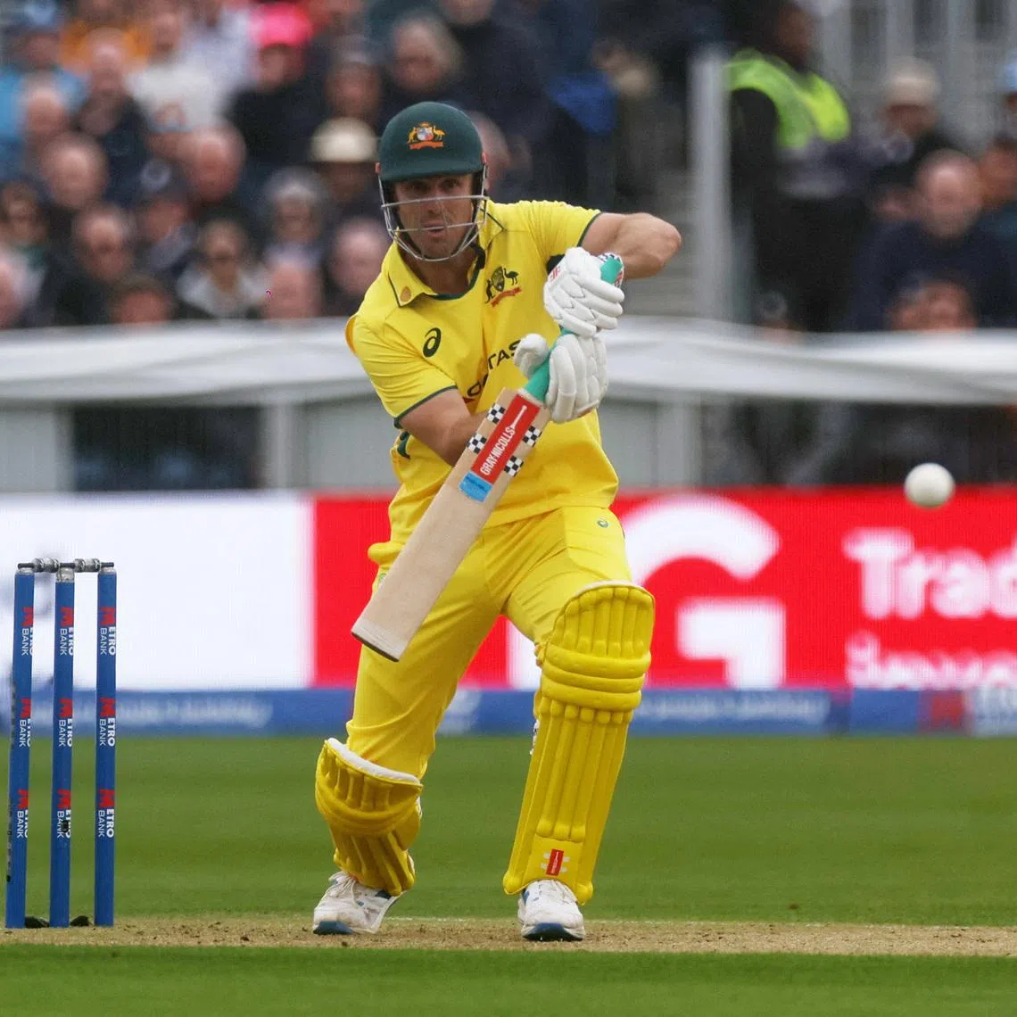 Cricket - Third One Day International - England v Australia - Riverside Ground, Chester-le-Street, Britain - September 24, 2024 Australia's Mitchell Marsh in action. Action Images via Reuters/Lee Smith