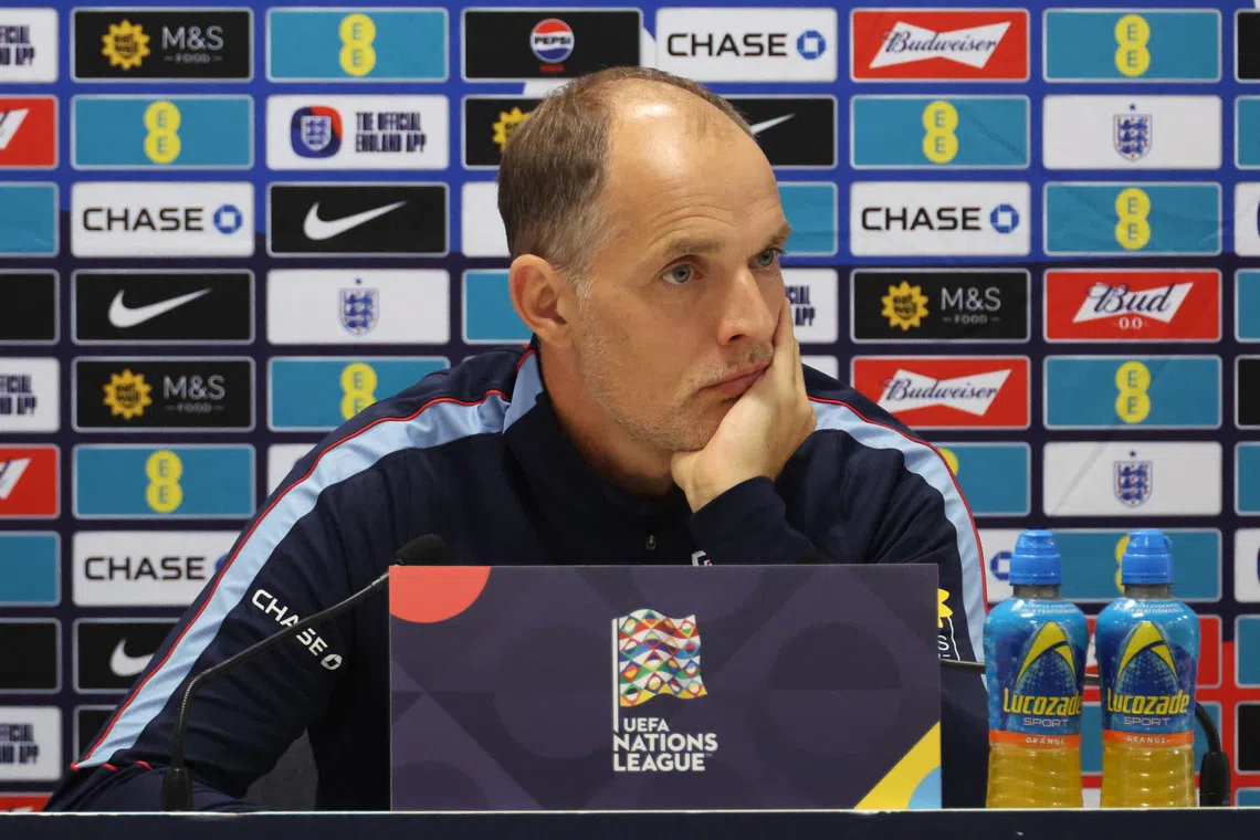 England manager Thomas Tuchel was asked whether he would continue selecting City players if the club were relegated from the Premier League, and said it was possible.