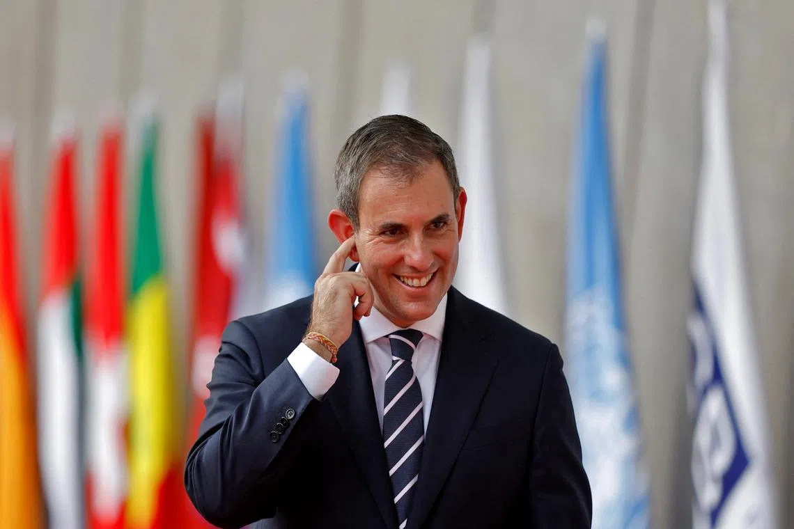 Australian Treasurer Jim Chalmers arrives to attend a G20 finance ministers' and Central Bank governors' meeting at Gandhinagar, India, July 18, 2023. REUTERS/Amit Dave/ File Photo