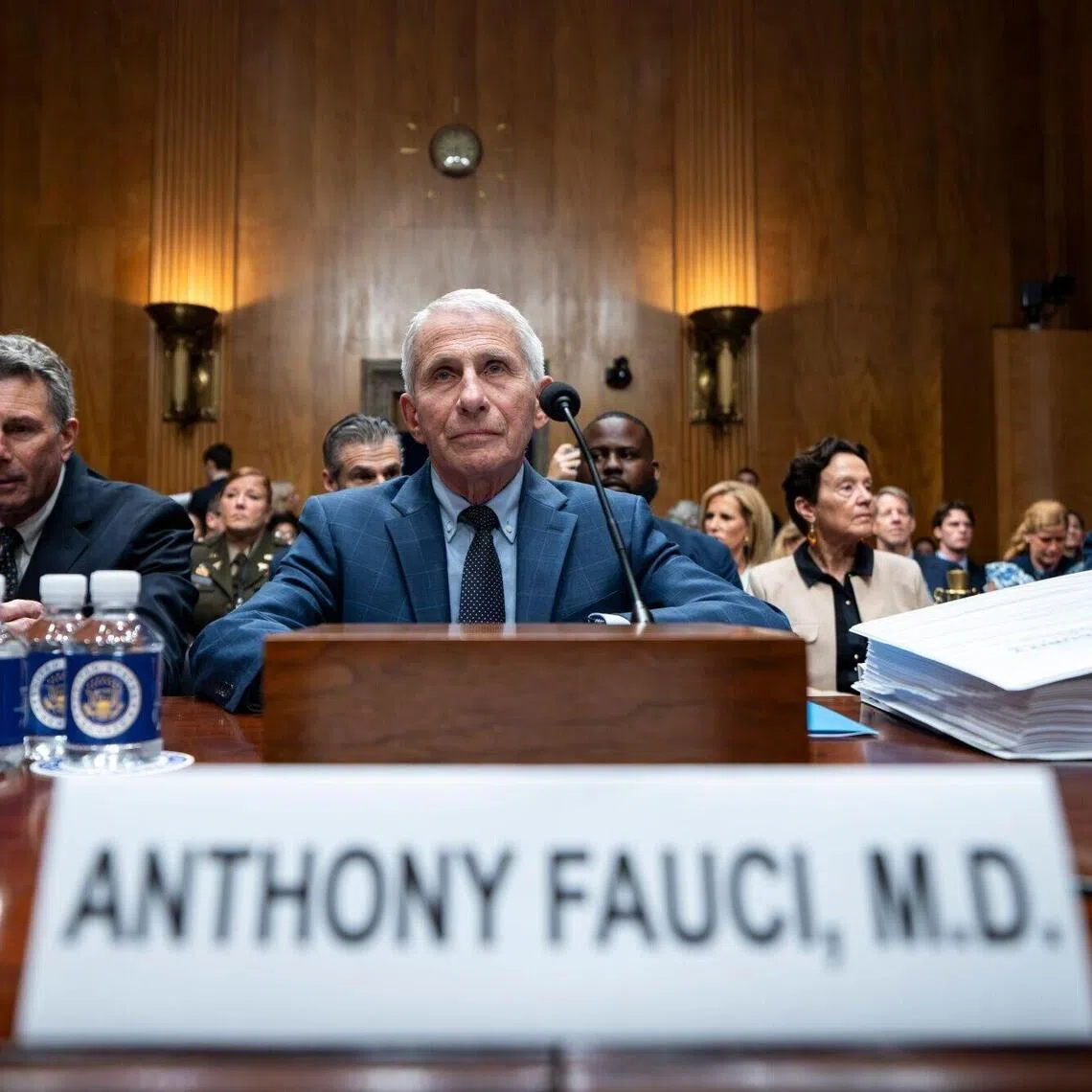 Anthony Fauci, former director of the National Institute of Allergy and Infectious Diseases, during a Senate Homeland Security and Governmental Affairs Committee hearing on July 29.