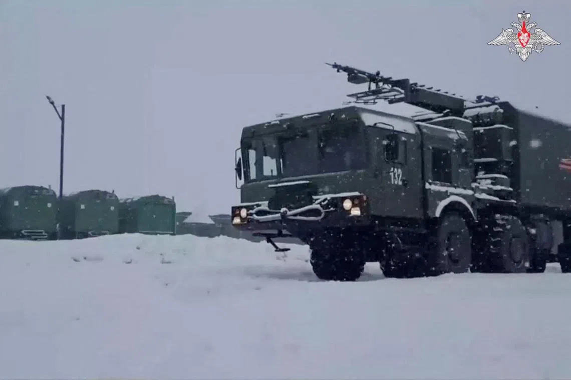 A Bastion coastal missile system deployed on the Kuril island of Paramushir, Russia, which is also claimed by Japan.
