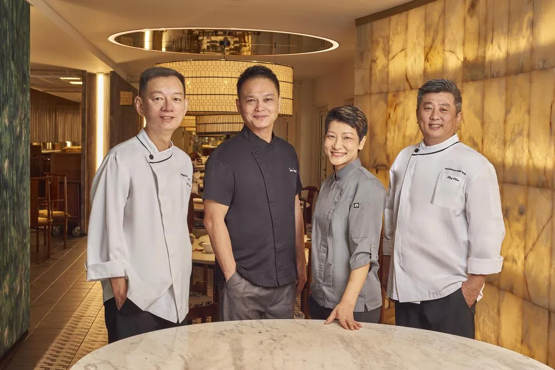 From left to right: Chefs Goh Chee Kong, Sam Leong, Forest Leong and Chan Hwan Kee. 