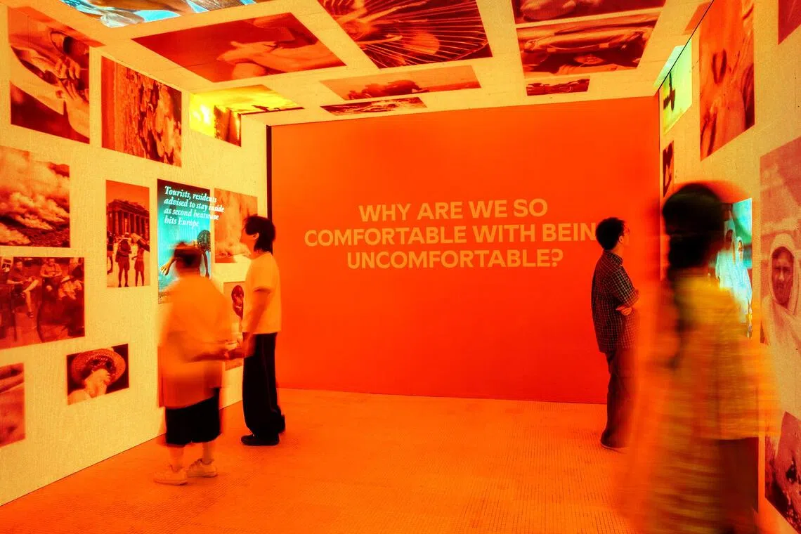 Check out a suit made for 38 deg C heat at free exhibition addressing climate change through fashion