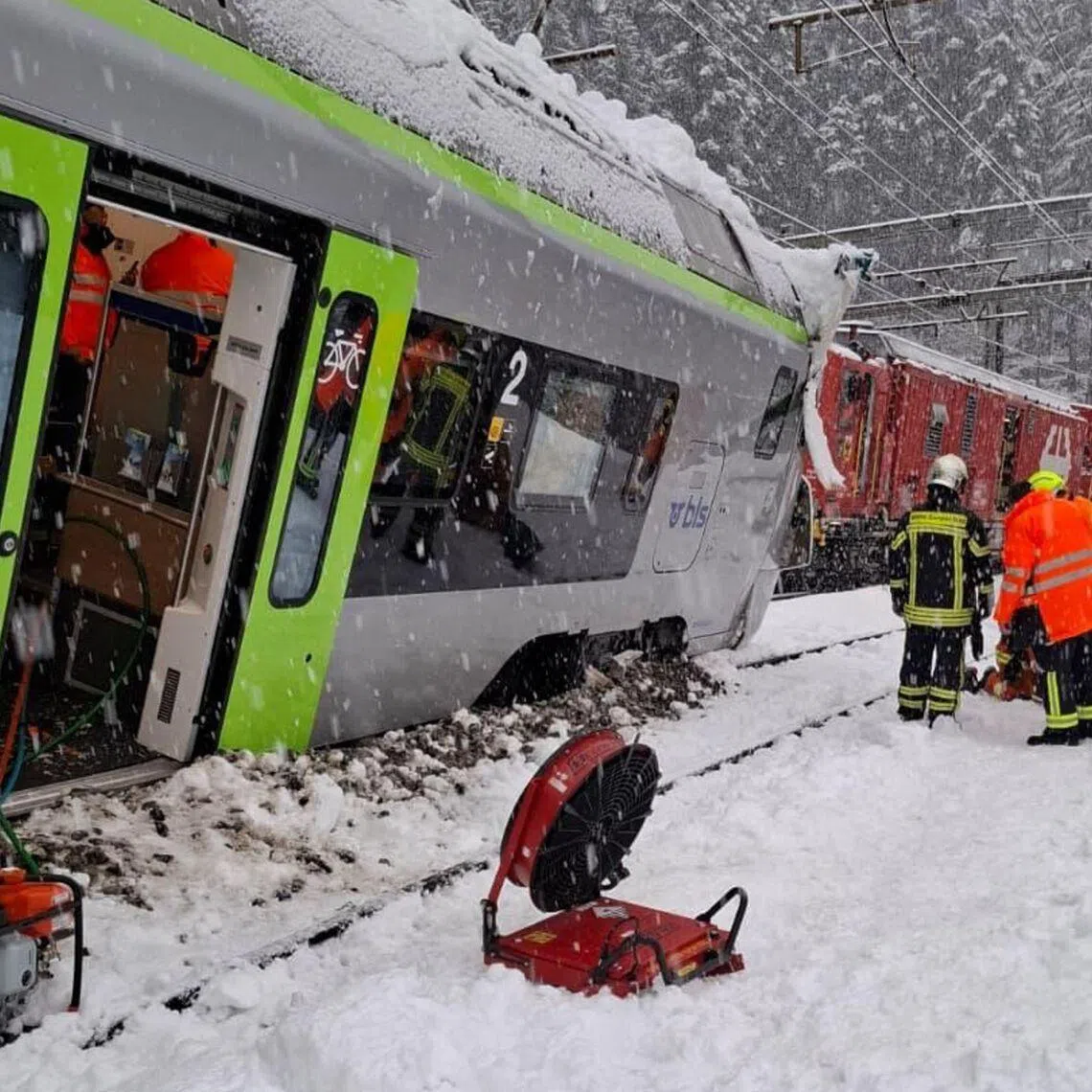 The authorities added that that the derailment occurred at 7am in Goppenstein and more information would follow as it became available. 
