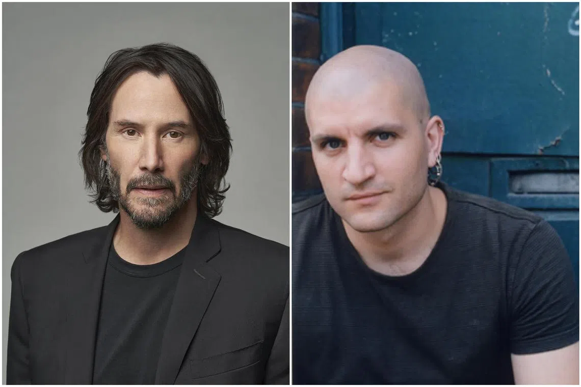 The Book Of Elsewhere by award-winning British author China Mieville (right) is part of BRZRKR, a planned print and media franchise fronted by Hollywood star Keanu Reeves.