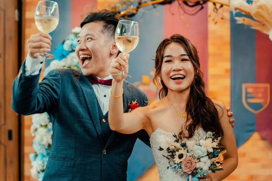 Mr Solomon Ng and Ms Pauline Tan held their wedding lunch at social enterprise Professor Brawn Bistro at Enabling Village in September 2022.