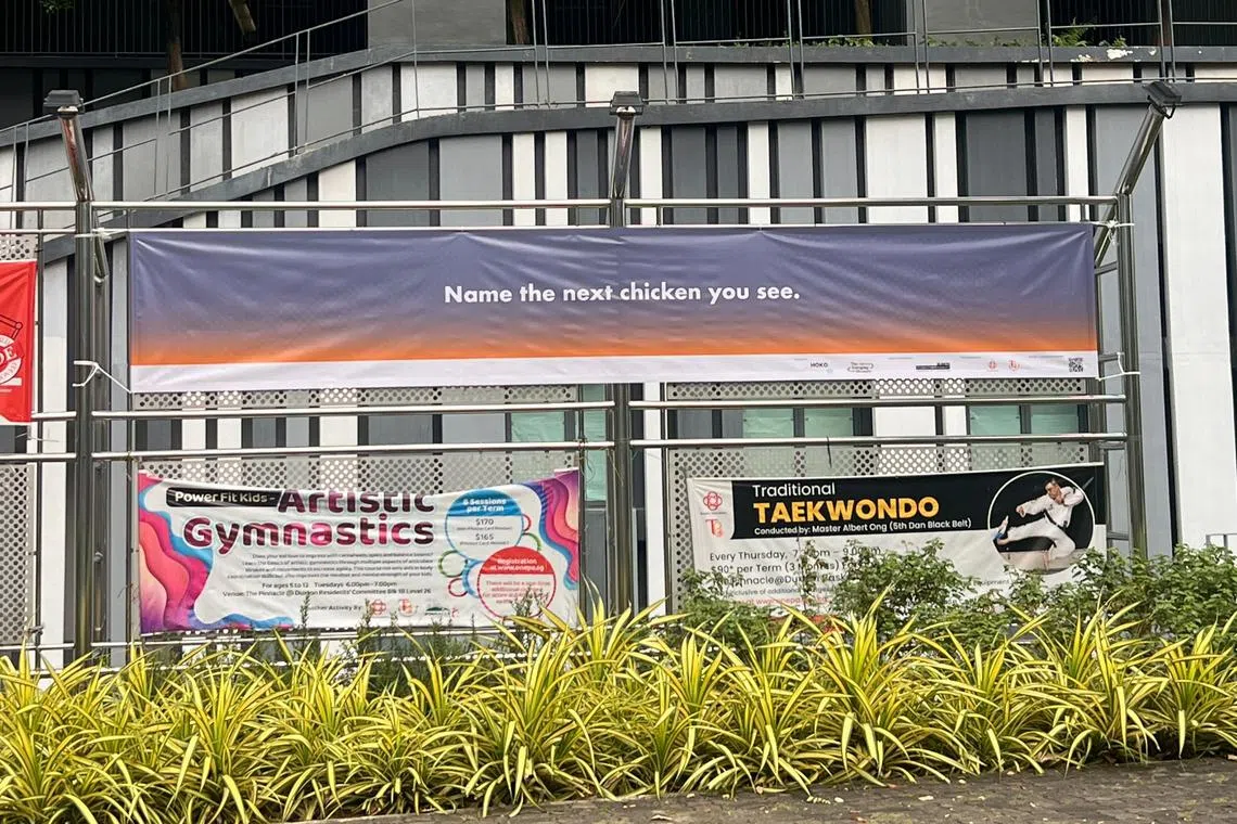 The new banner at Duxton Plain Park.