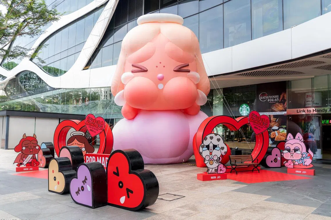 Crybaby Stupid Cupid Inflatable at Plaza Singapura.