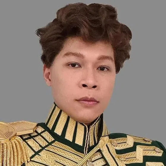 Singaporean actor Eugene Lin has made over 60 appearances as an extra in films and TV shows including (clockwise from top left) Andor, Bridgerton, The Fantastic Four: First Steps and Wicked: For Good.