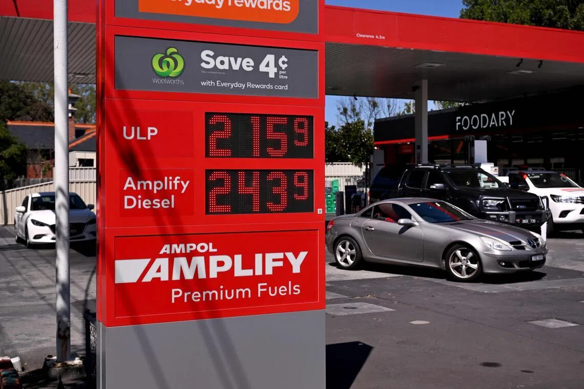Australia – reliant on oil imports for fuel – has seen petrol prices spike since the outbreak of the war in the Middle East. 