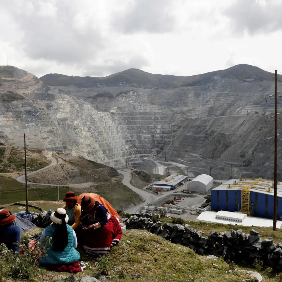 FILE PHOTO: Members of indigenous communities camp on the property of Chinese-owned Las Bambas copper mine, in Las Bambas, Peru April 26, 2022. REUTERS/Angela Ponce/File Photo