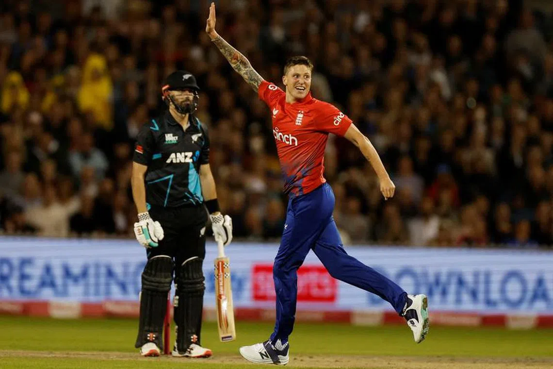 FILE PHOTO: England's Brydon Carse in action in September 2023. Action Images via Reuters/Jason Cairnduff/File Photo