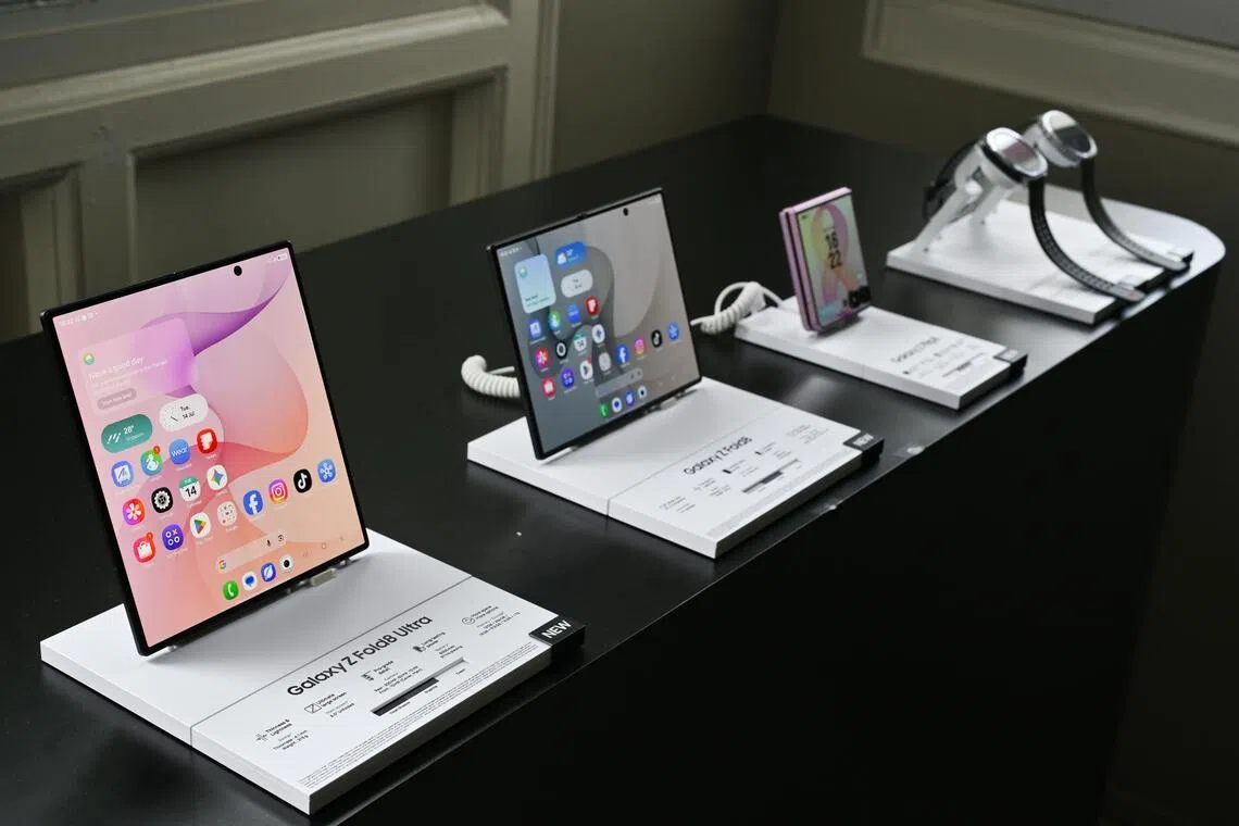 Samsung has launched five new devices: (from left) the Galaxy Z Fold8 Ultra, Galaxy Z Fold8, Galaxy Z Flip8, Galaxy Watch Ultra2 and Galaxy Watch9.