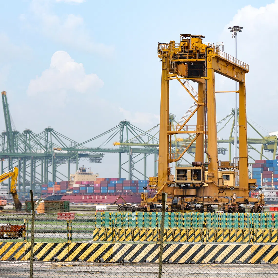 PSA Tanjong Pagar terminal in Singapore.