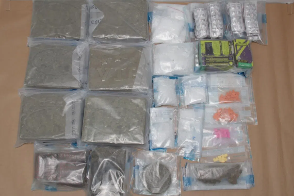 The amount of cannabis and ice seized can feed the addiction of about 2,400 abusers for a week.