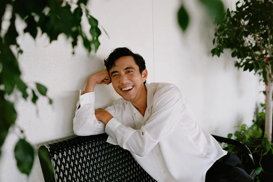 Justin H. Min in Los Angeles, June 30, 2023. When journalism seemed a more viable path than acting, friends urged Min to reconsider Ñ now heÕs the lead in ÒShortcomings.Ó (Tracy Nguyen/The New York Times)