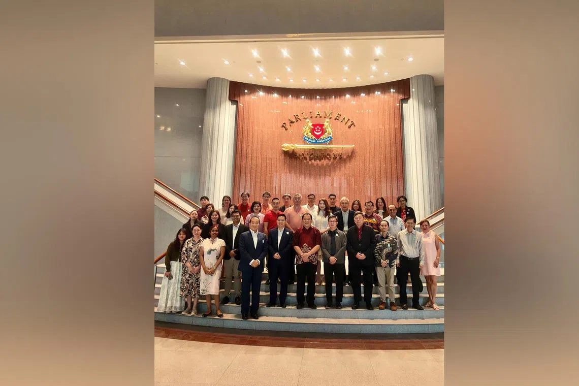 Nominated MP Neo Kok Beng organised a visit to Parliament for his resource panel on Feb 20.