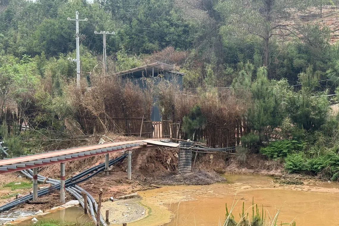 A mine for heavy rare earth metals, the minerals crucial for everything from electric cars to drones, robots and missiles, on the outskirts of Longnan, China.