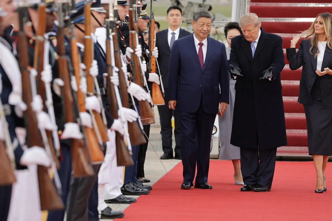 A diplomatic split screen as Trump and Xi meet