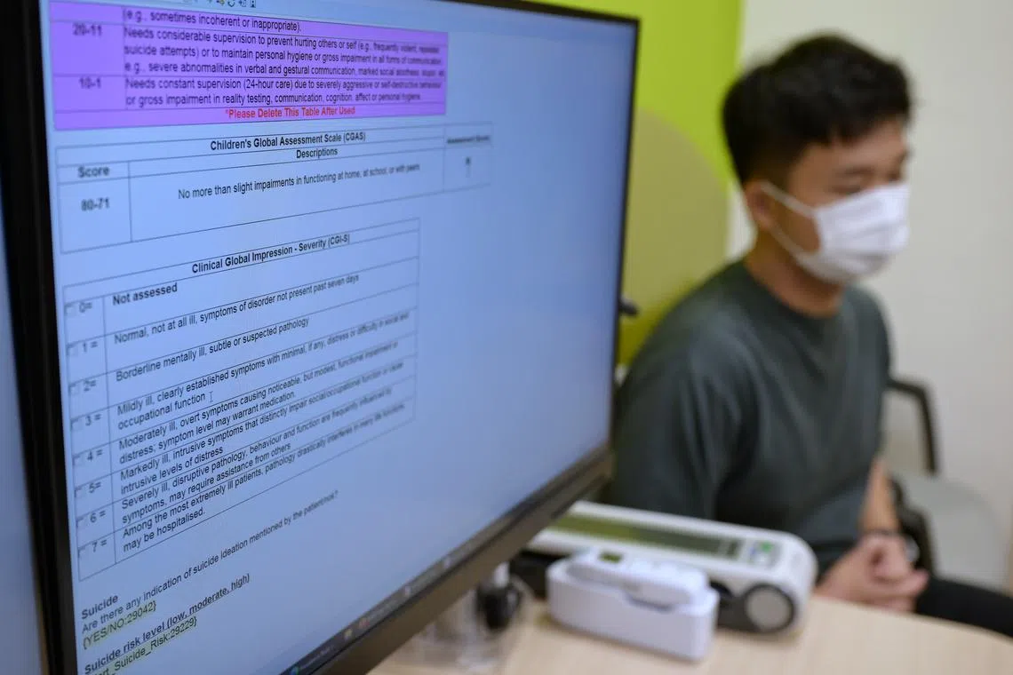 Those who show possible signs of mental health issues were screened during their regular consultations.