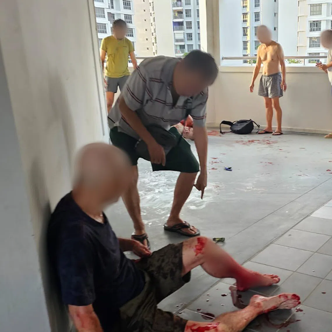 A resident who wanted to be known only as Mr Koh, 69, said there was a neighbour dispute between a man and a couple. 