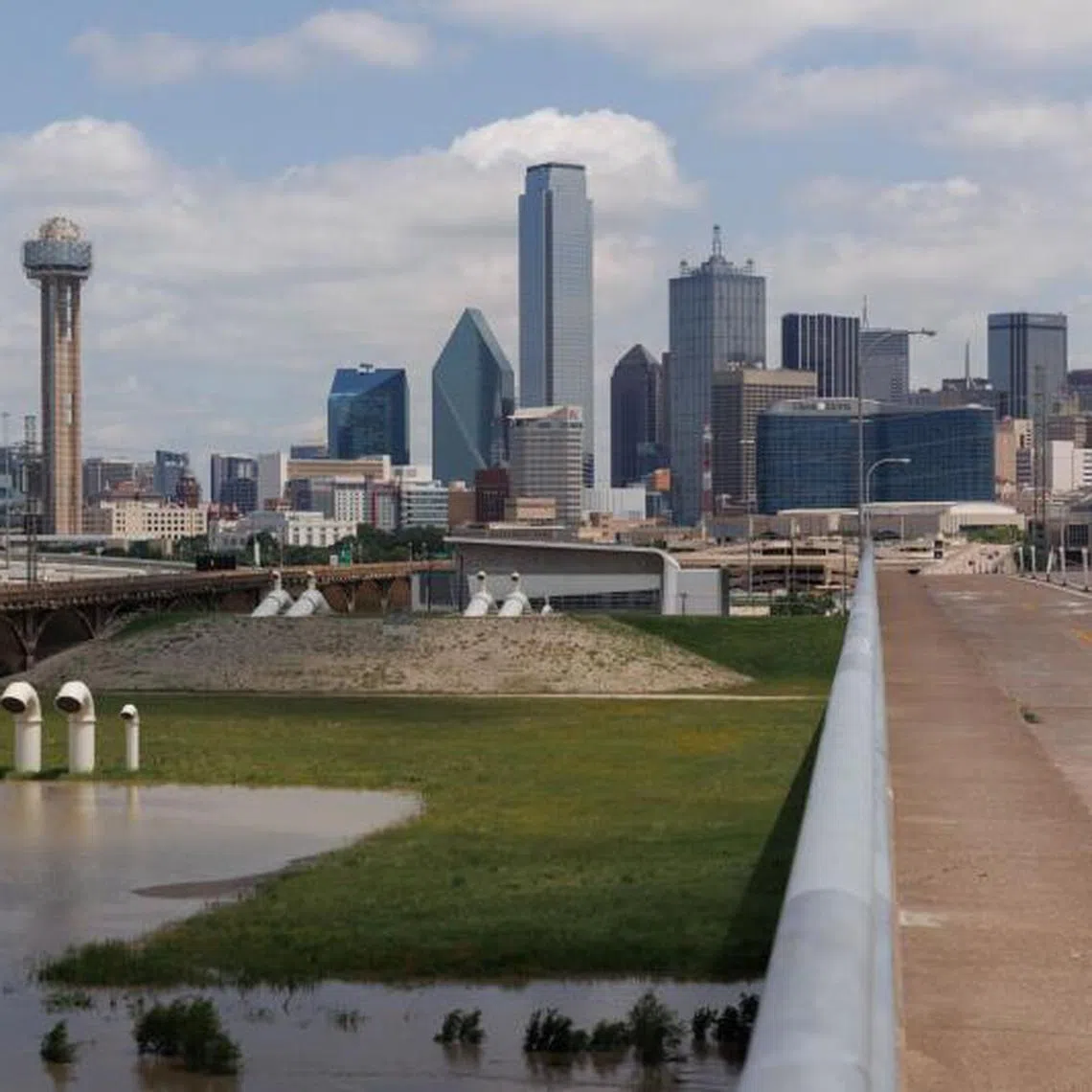 The skyline of Dallas, Texas, US. Urban centres in Texas are among US cities sinking the most due to subsidence.