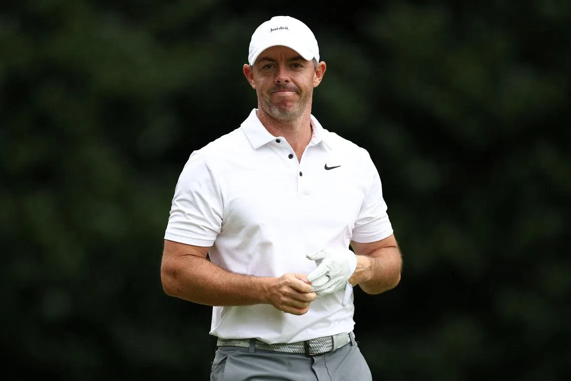 Northern Ireland's Rory McIlroy said he felt "a little rushed" at the Irish Open on Sept 4, finishing the day five shots off the pace.