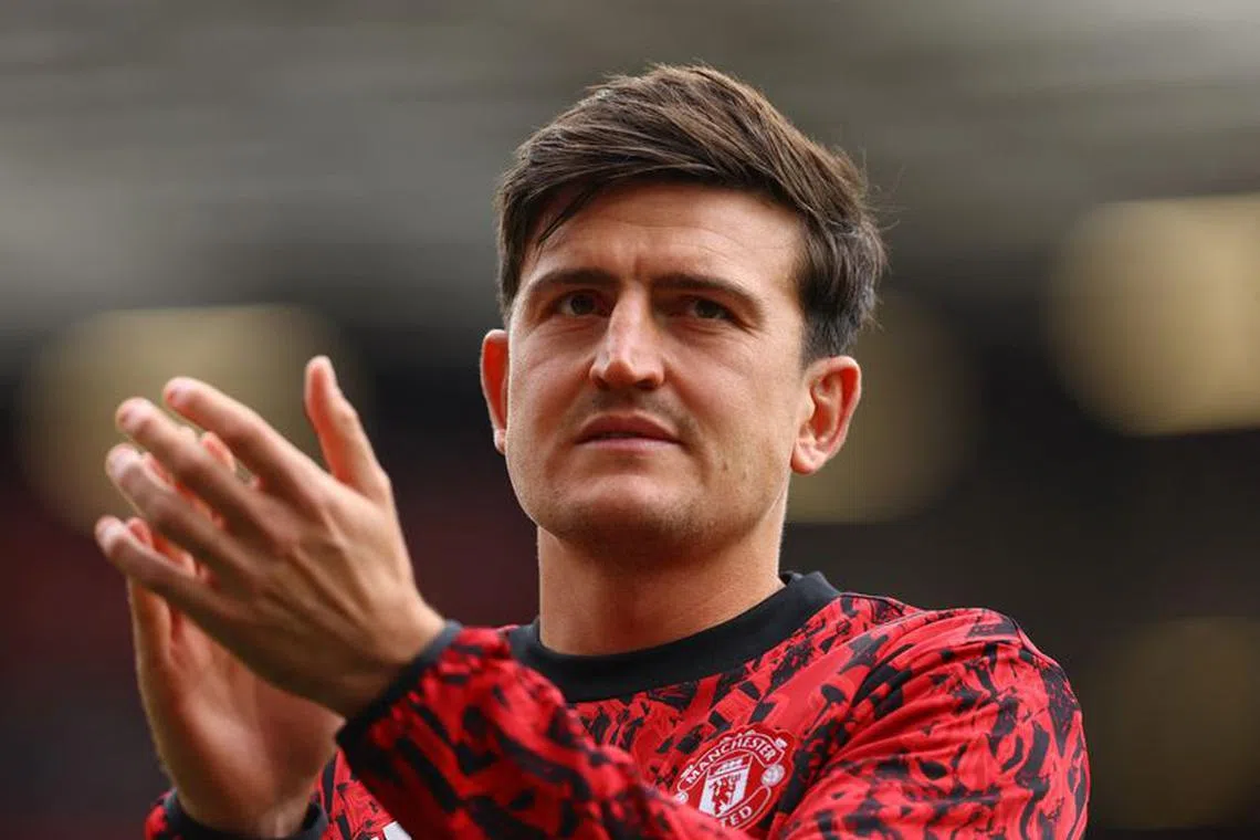 Soccer Football - Premier League - Manchester United v Brighton & Hove Albion - Old Trafford, Manchester, Britain - September 16, 2023 Manchester United's Harry Maguire during the warm up before the match REUTERS/Molly Darlington/file photo