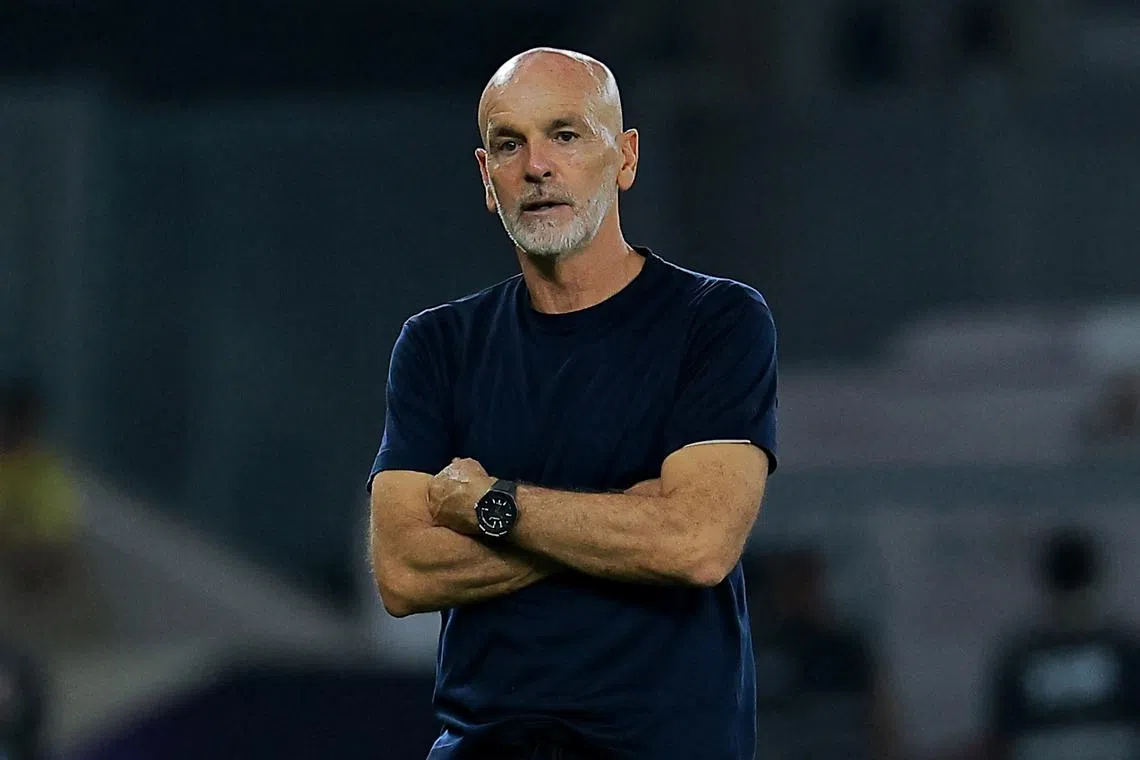 Soccer Football - Asian Champions League - Quarter Final - Yokohama F Marinos v Al Nassr - Prince Abdullah Al-Faisal Sports City Stadium, Jeddah, Saudi Arabia - April 26, 2025 Al Nassr coach Stefano Pioli looks on REUTERS/Stringer