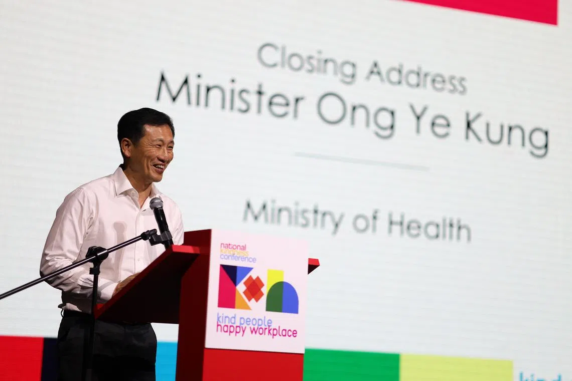 It is easier for the Government to clamp down on specific unkind acts that harm others than it is to “mandate kindness”, said Health Minister Ong Ye Kung.