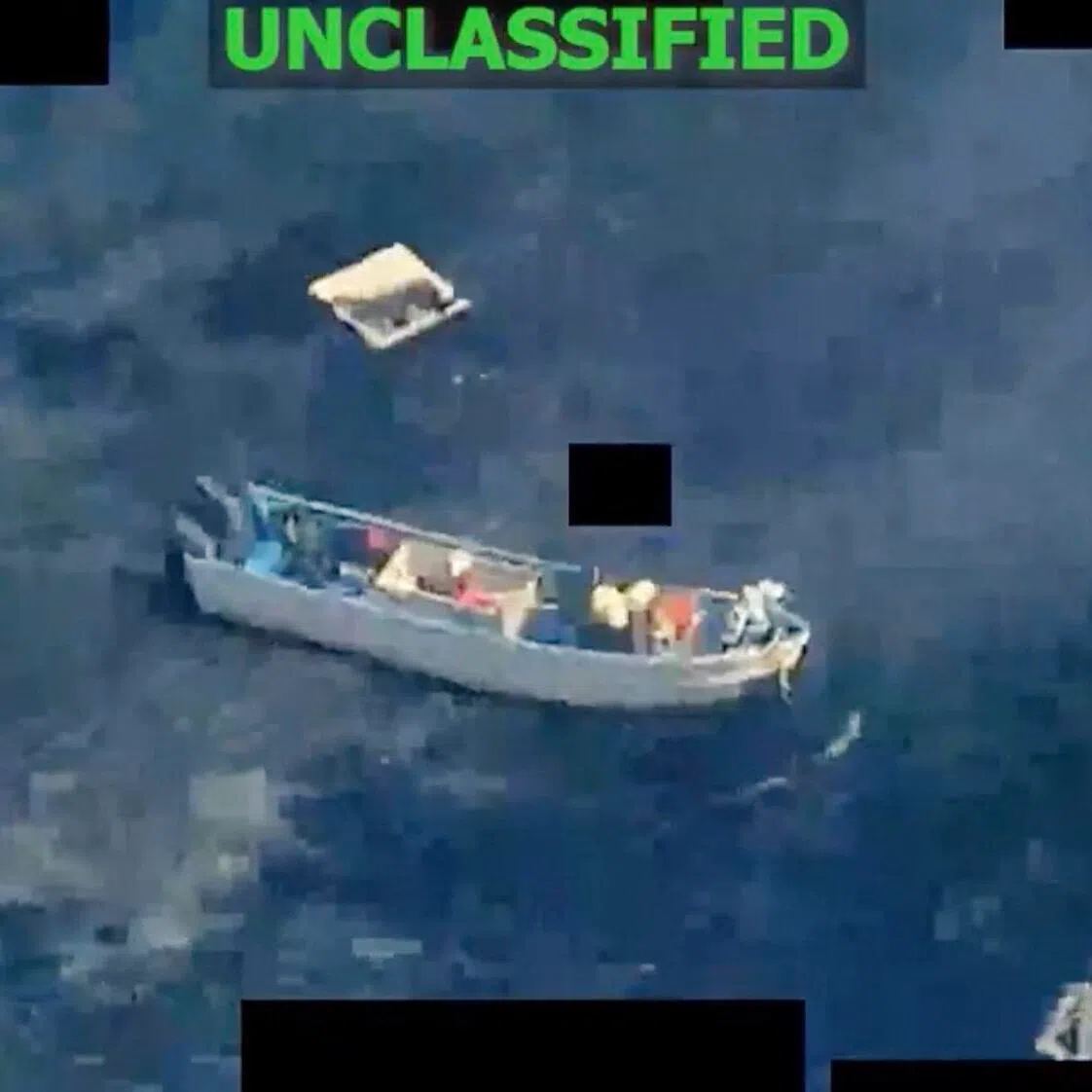 This screen grab from a video posted on the X account of US Southern Command (SOUTHCOM) on Dec 31, 2025 shows an earlier strike on alleged "narco traffickers". Since September, US air strikes have targeted alleged drug-trafficking boats in the Caribbean Sea and the eastern Pacific Ocean.