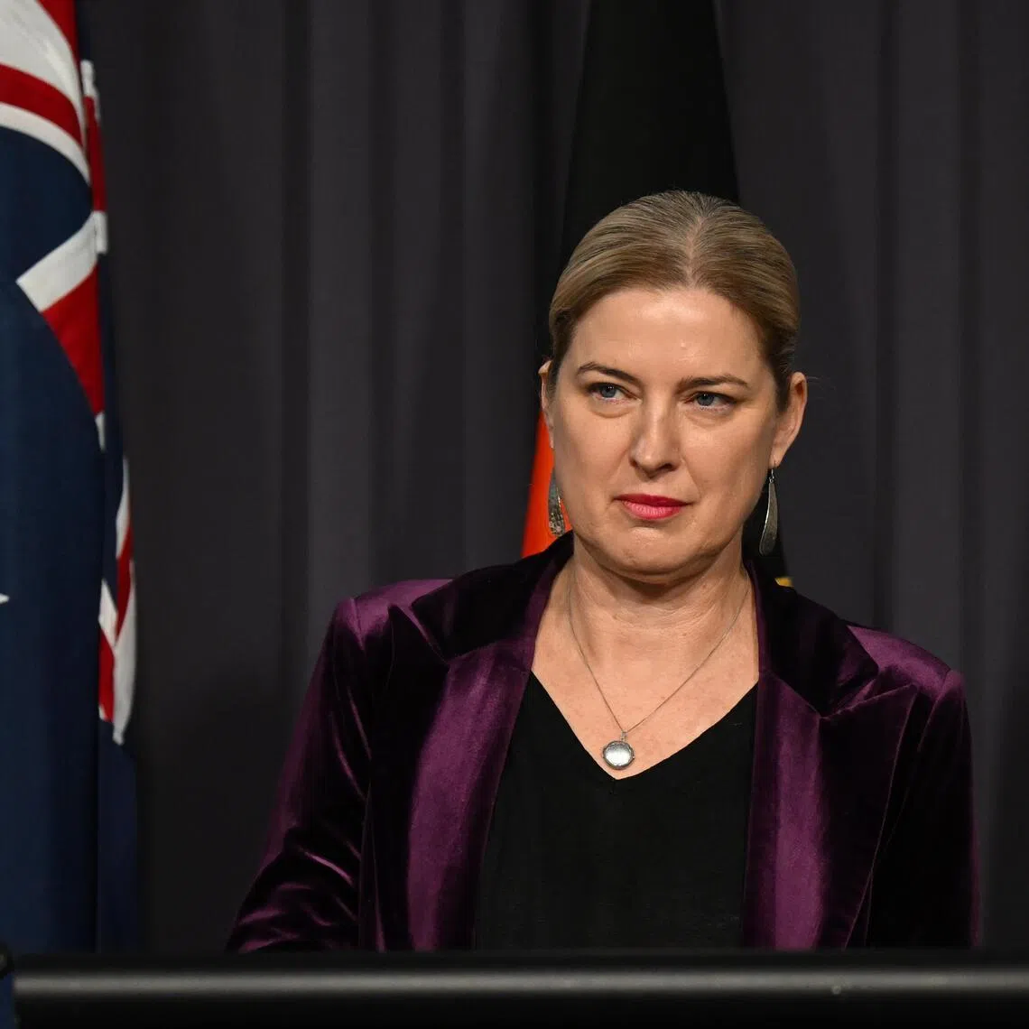 Australian Agriculture Minister Julie Collins speaks during a press conference at Parliament House in Canberra, Australia, on June 20.