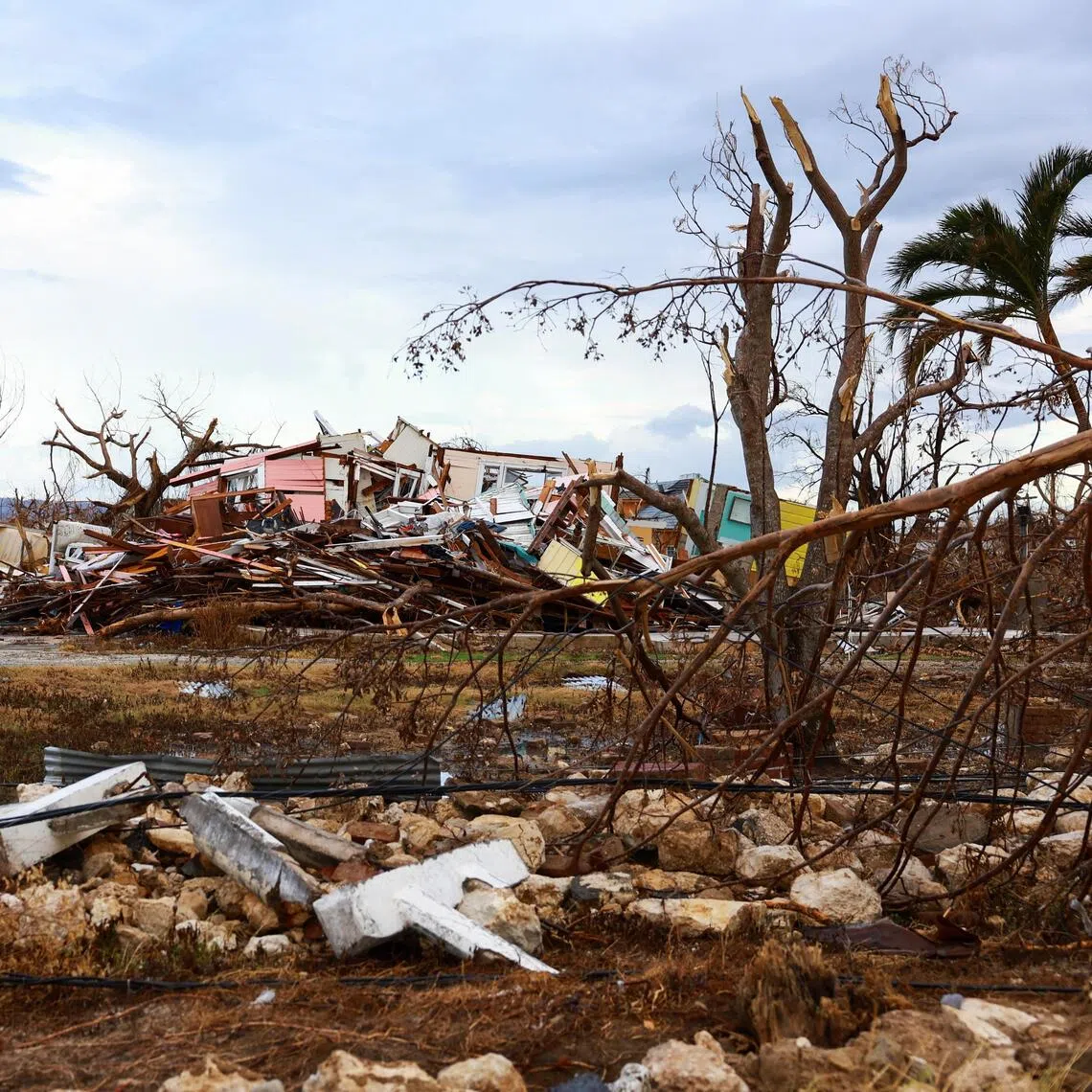 Destroyed homes in the aftermath of Hurricane Melissa, in Black River, Jamaica, on Nov 5.