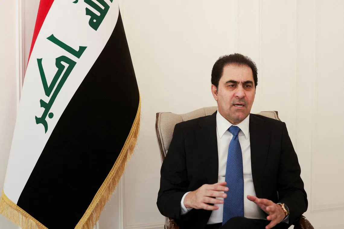 Mohsen al-Mandalawi, deputy speaker of Iraq’s parliament, speaks during an interview with Reuters in Baghdad, Iraq, January 18, 2025. REUTERS/Ahmed Saad
