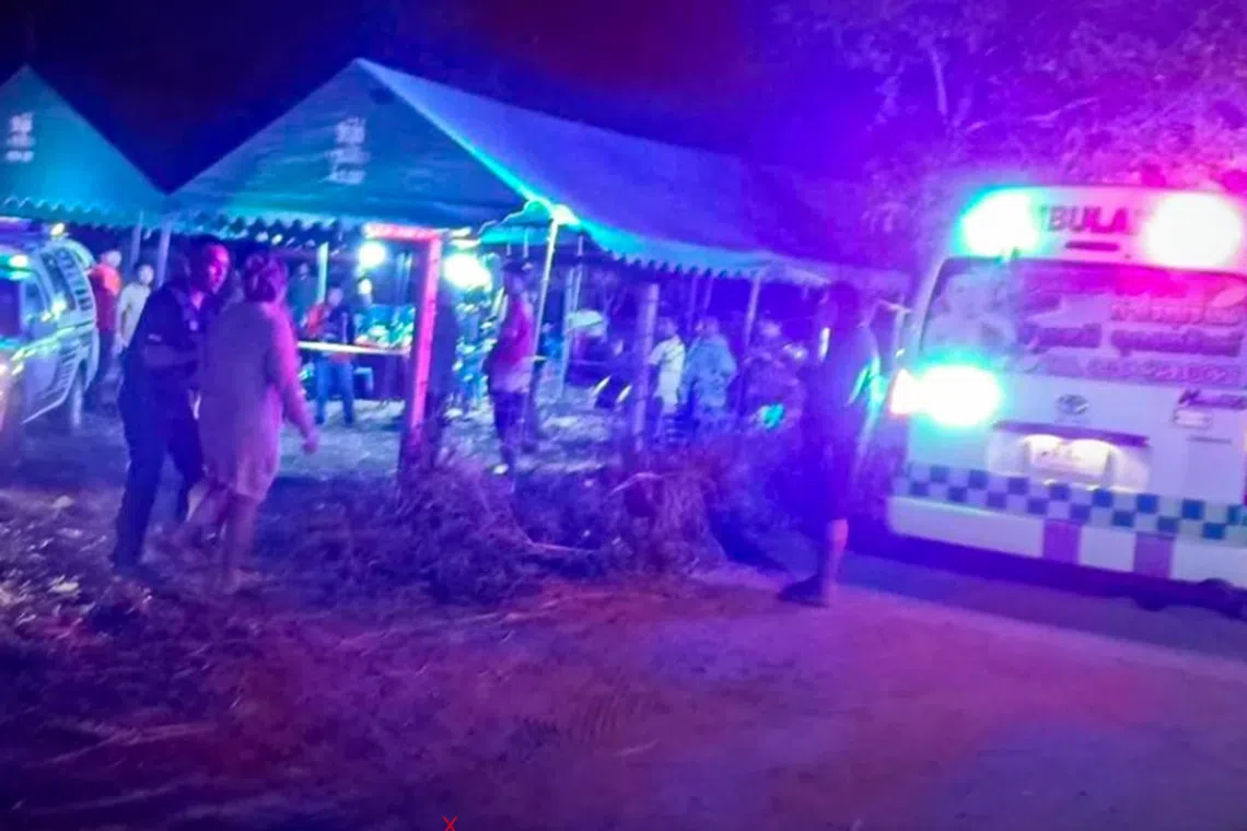 The incident occurred at a village in Wang Nam Khieo district, in the north-eastern Thai province of Nakhon Ratchasima. 