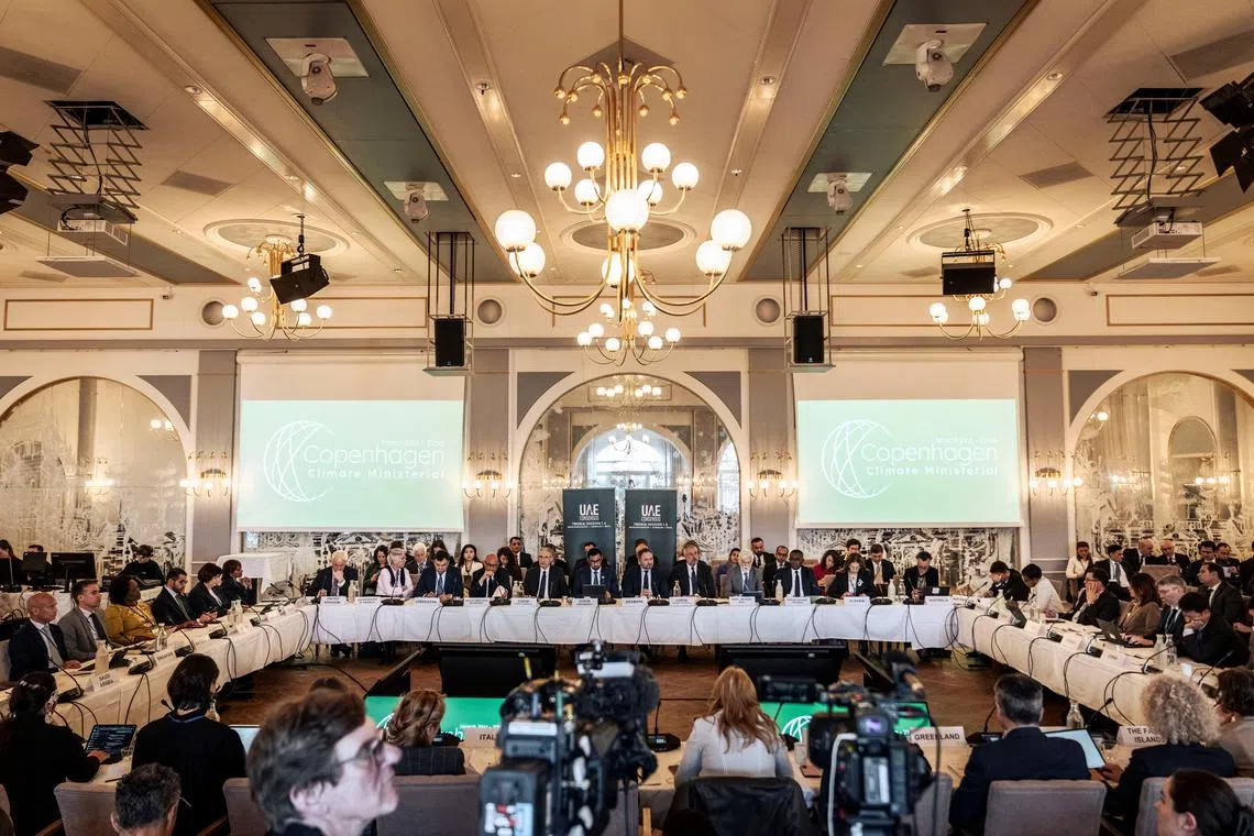 Climate ministers meet at Marienlyst Strandhotel, ahead of this year's climate summit COP29 in Azerbaijan, in Helsingor, Denmark March 21, 2024. Ritzau Scanpix/Thomas Traasdahl via REUTERS/File Photo