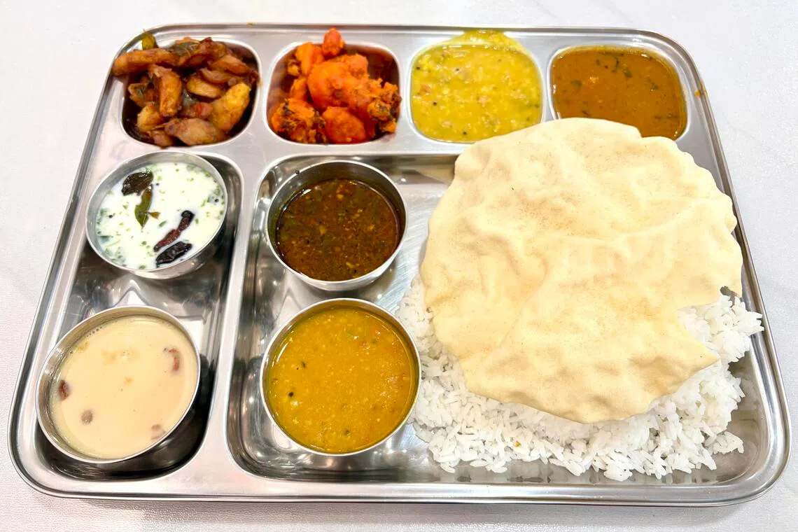 Udipi Ganesh Vilas’ South Indian meal.