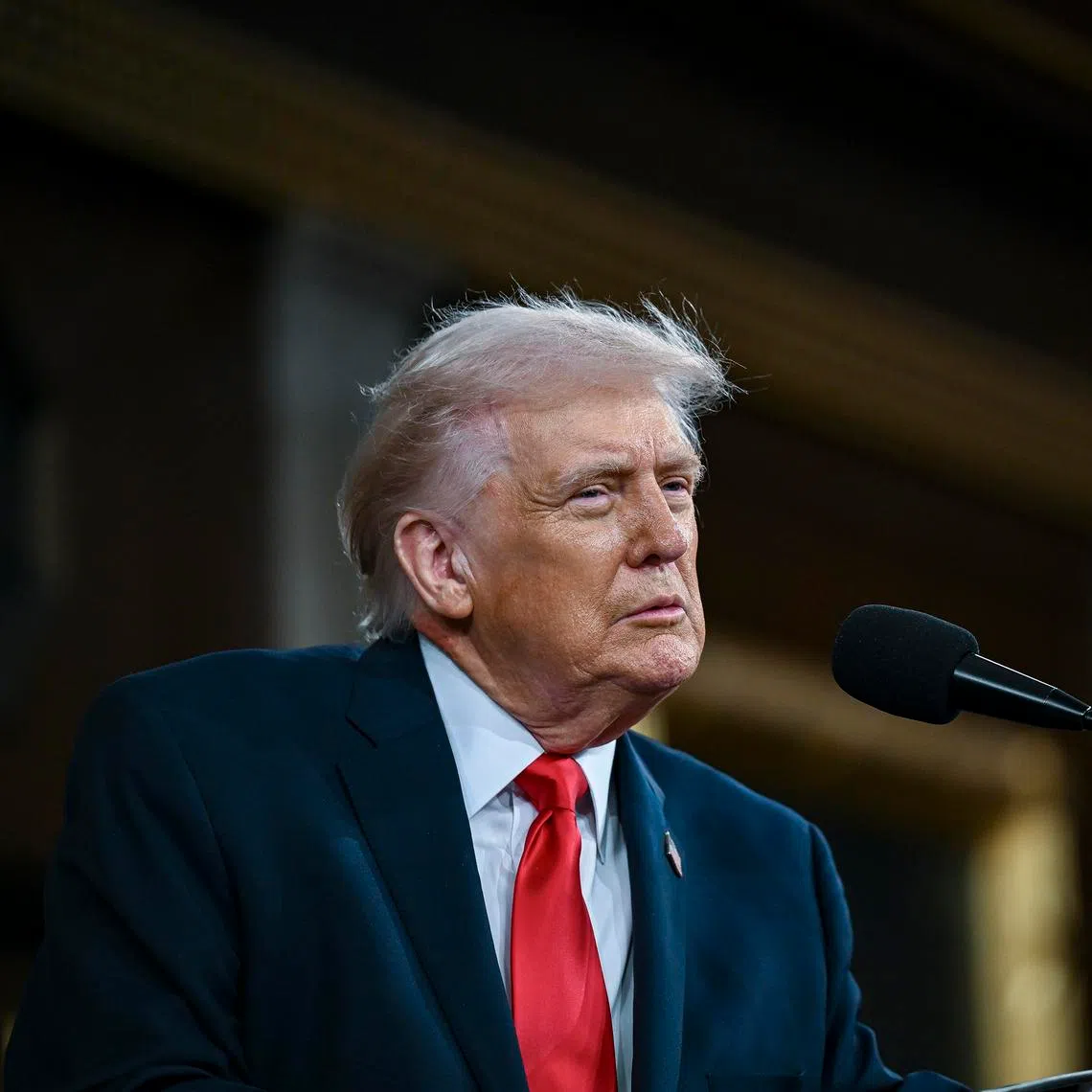 President Donald Trump delivers his State of the Union address to a joint session of Congress at the Capitol in Washington, on Tuesday, Feb. 24, 2026. (Kenny Holston/The New York Times)
